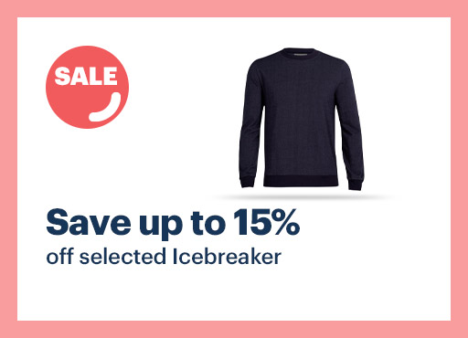 Save up to 15% off selected Icebreaker