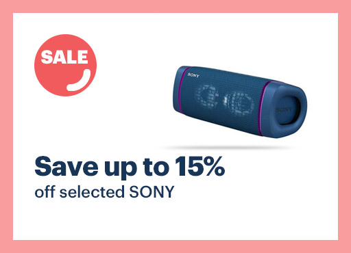 Save up to 15% off selected SONY