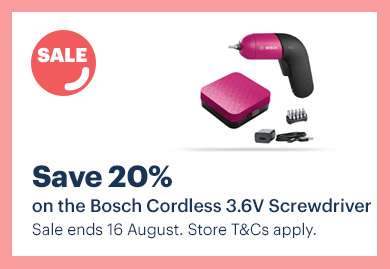 Save 20% on the Bosch Cordless Screwdriver