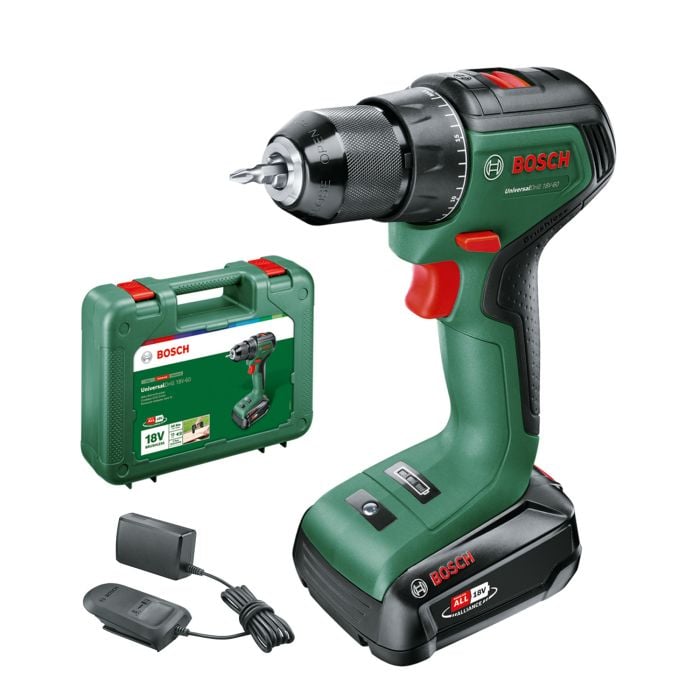 Bosch Cordless Drill Driver UniversalDrill 18 (1 Battery, 18 V System ...