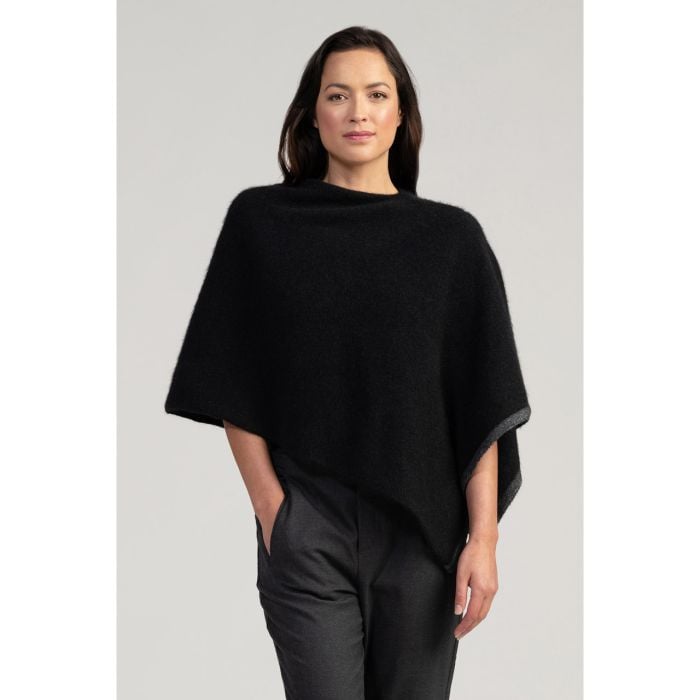 Merinomink Two Tone Poncho - OSFA