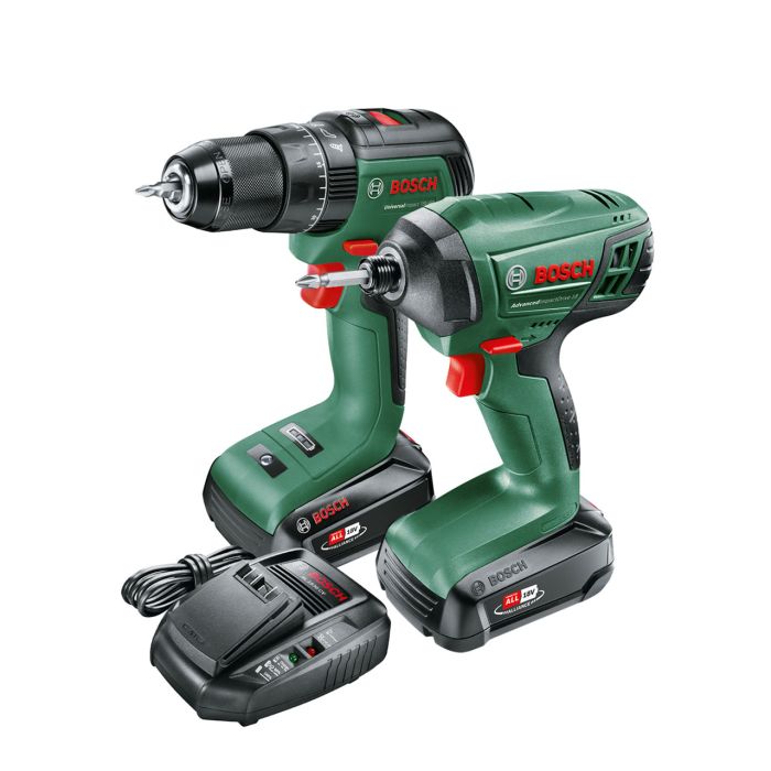 Bosch 2 Piece 18V Kit Brushless Hammer Drill Impact Driver 2 x